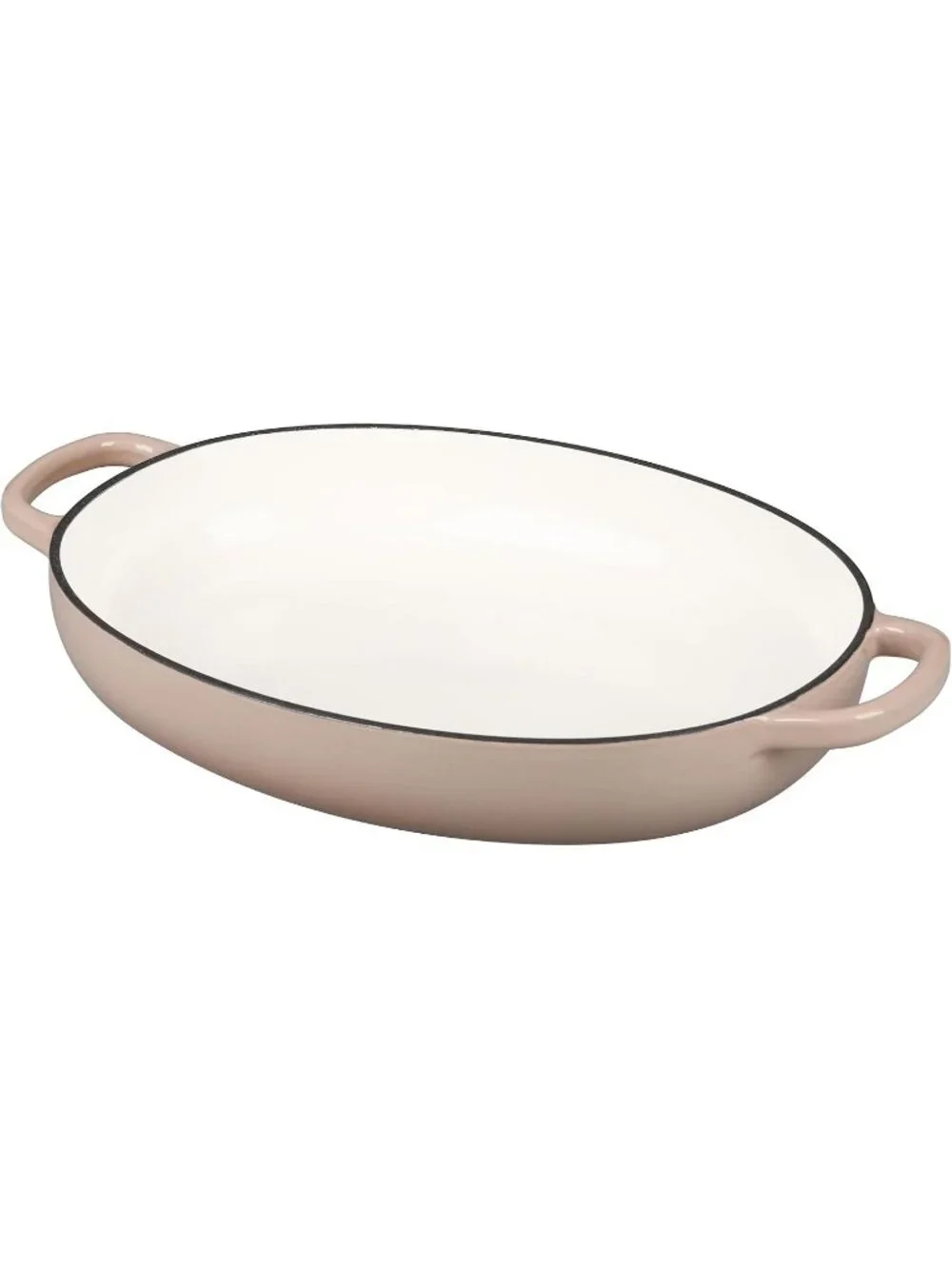 Mocha 6QT Oval Cast Iron Dutch Oven Pot with Lid Bread Dutch Oven Baking Pan